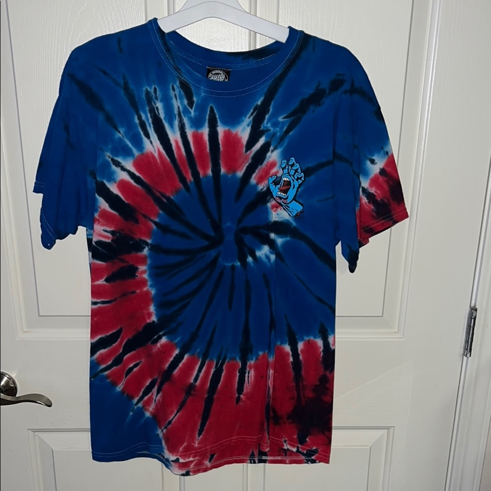 Santa Cruz Skateboards Vibrant Blue Red Spiral Tee